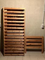 Houten bed, Huis en Inrichting, Slaapkamer | Bedden, Ophalen, Gebruikt, Eenpersoons, Bruin
