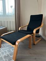 IKEA poäng fauteuil met voetenbank, Huis en Inrichting, Gebruikt, Ophalen