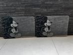 Set van 2 Mickey Mouse-placemats, Huis en Inrichting, Gebruikt, Ophalen of Verzenden, Zwart, Placemat