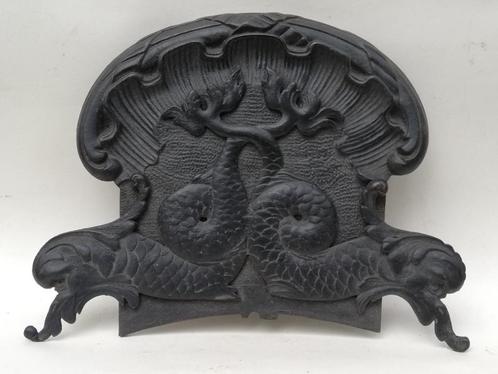Mooie plaque in gietijzer - zeewezens - begin 20ste Eeuw, Antiek en Kunst, Curiosa en Brocante, Ophalen of Verzenden