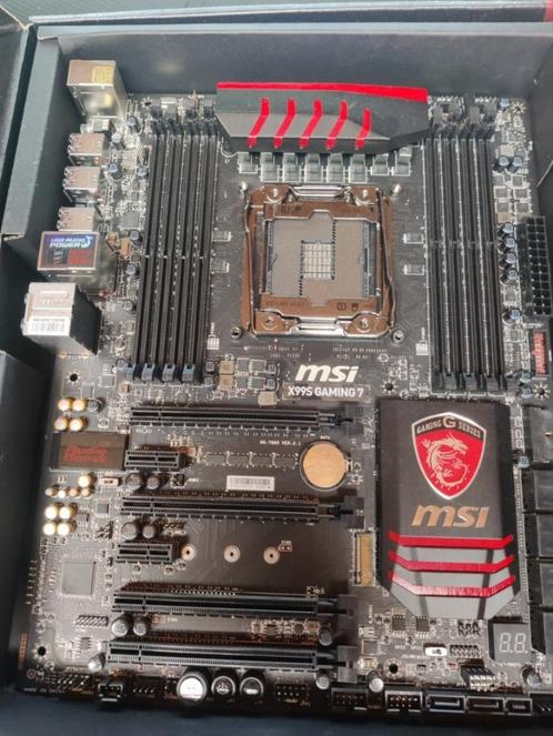 MSI X99S Gaming 7 motherboard - weinig gebruikt, Computers en Software, Moederborden, Zo goed als nieuw, Intel, DDR4, Ophalen of Verzenden