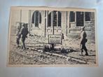 Persfoto 1944: Amerikaanse troepen bij stadsbord Aken, Ophalen of Verzenden