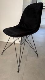 8 eetkamerstoelen velvet zwart, Huis en Inrichting, Stoelen, Ophalen, Gebruikt, Zwart, Metaal