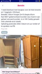 Teak kleerkast met hangbar, Huis en Inrichting, Kasten | Kleerkasten, Ophalen, Gebruikt, 200 cm of meer, Teakhout