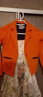 oranje vest dress like flo maat 128, Meisje, Trui of Vest, Ophalen of Verzenden, Zo goed als nieuw