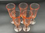 Set van 5 Luminarc Rosaline Champagneglazen – Frankrijk, Verzamelen, Glas en Drinkglazen, Ophalen of Verzenden, Zo goed als nieuw