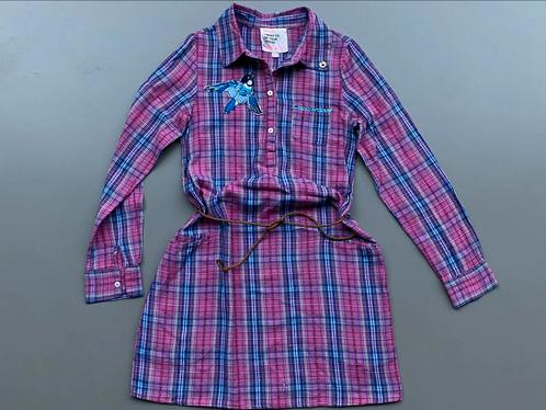 Robe-chemise oiseau bleu/rose MIM-pi 146-152, Enfants & Bébés, Vêtements enfant | Taille 152, Comme neuf, Fille, Robe ou Jupe