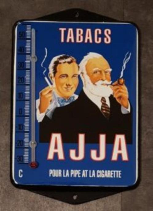 Ajja tabacs emaille reclame thermometer & andere kado cadeau, Collections, Marques & Objets publicitaires, Comme neuf, Ustensile
