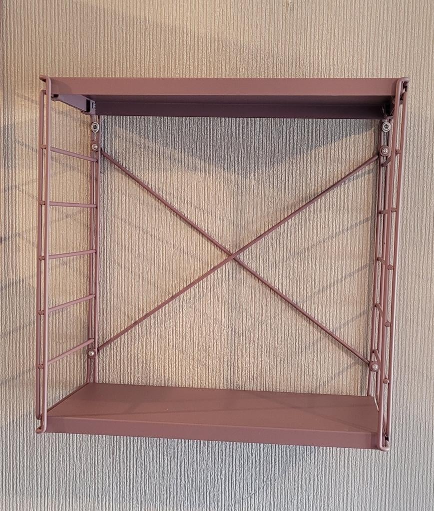 Metalen design wandrek – set van 2 – industrieel, Huis en Inrichting, Woonaccessoires | Wanddecoraties, Ophalen