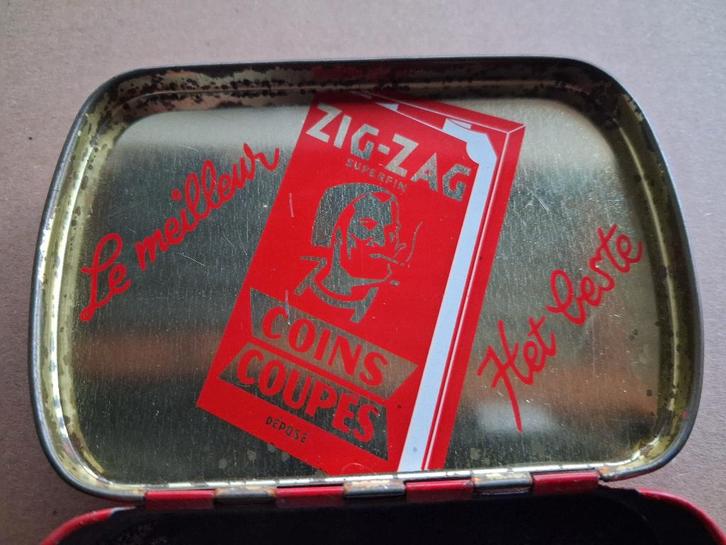 oude tabaksdoos  ZIG ZAG, Verzamelen, Merken en Reclamevoorwerpen, Gebruikt, Reclamebord, Ophalen of Verzenden