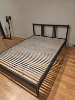 Hout bed met 2x lattenbodem, Huis en Inrichting, Ophalen, Gebruikt, Zwart, 140 cm