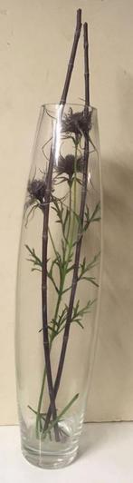 Grand vase conique en verre, Maison & Meubles, Accessoires pour la Maison | Vases, Enlèvement, Comme neuf, Verre, 50 à 75 cm