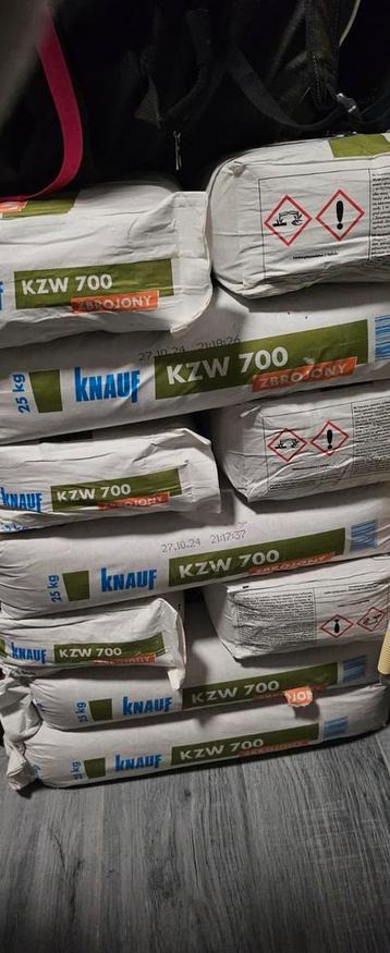 Mortier-colle et d’armature Knauf KZW 700, 10 sacs, Enlèvement, Comme neuf