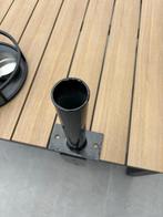 Paalhouder Keerwand Vierkant Zwart (RAL 9005) 60 x 60 mm, Tuin en Terras, Ophalen of Verzenden, Nieuw