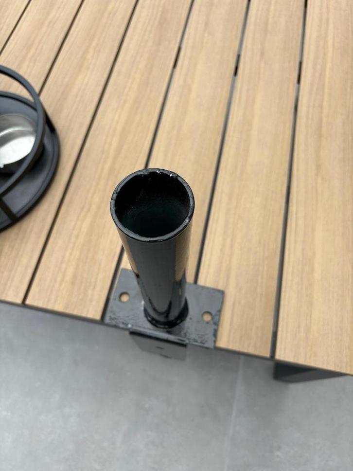 Paalhouder Keerwand Vierkant Zwart (RAL 9005) 60 x 60 mm, Tuin en Terras, Overige Tuin en Terras, Nieuw, Ophalen of Verzenden