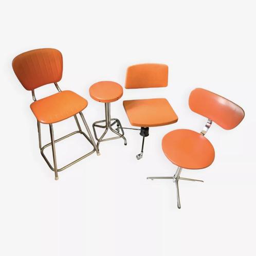 Vier stoelen uit de jaren zeventig, Antiek en Kunst, Antiek | Meubels | Stoelen en Sofa's, Ophalen