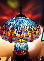 Tiffany tafellamp Dragonfly 4 lichtpunten 70 x 50✨💎😍💑🤗👌, Tiffany, Ophalen of Verzenden, Zo goed als nieuw, Sfeer licht