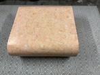 Massieve marmeren salontafel/beige natuursteen 90  90 cm, Antiek en Kunst, Ophalen