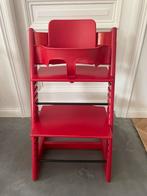 Tripp Trapp rood met babyset en kussen, Ophalen, Meegroeistoel