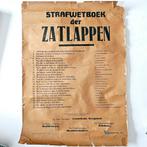 Zeldzaam poster uit gent, strafwetboek der zatlappen, Antiek en Kunst, Kunst | Litho's en Zeefdrukken, Ophalen of Verzenden