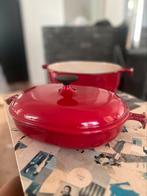 Le Creuset gietijzeren braadpan set, Ophalen, Gebruikt, Gietijzer, Koekenpan of Braadpan