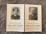 Hansen x Tourtier 1885 Mussy-la-Ville 1941 1961 Paliseul, Verzamelen, Bidprentjes en Rouwkaarten, Ophalen of Verzenden, Bidprentje