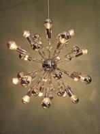 Sputnik-kroonluchter in verchroomd metaal, 20 lichtpunten, 1, Antiek en Kunst, Ophalen