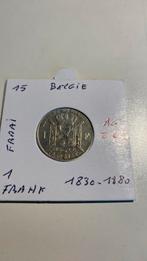 België 1 frank 1830-1880 zilver   Fraai, Argent, Enlèvement ou Envoi