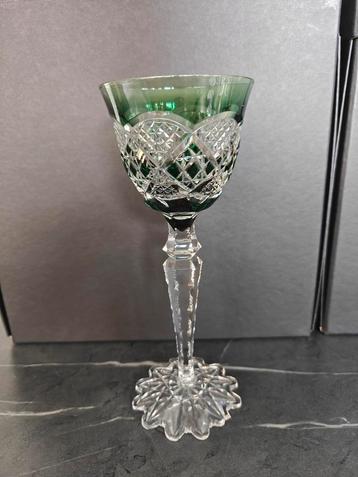 Val Saint Lambert - Verrept - donkergroen - schade - 22 cm  beschikbaar voor biedingen