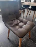 4x stoelen Hilma 45€/stoel, Huis en Inrichting, Stoelen, Ophalen, Taupe modern, Bruin, Leer