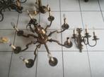 Lustre en cuivre classique lourd à 8 bras, Enlèvement, Utilisé, Klassiek