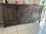 Koloniale dressoir en eetkamertafel, eik, donker bruin, Huis en Inrichting, Ophalen, Gebruikt, Eikenhout, Koloniaals