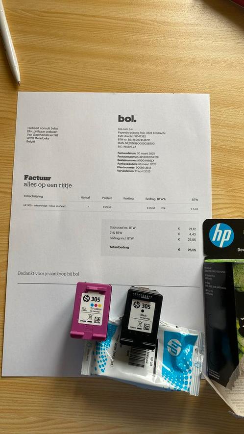 HP 305 originele drie-kleuren / zwarte inktcartridge, 2-pack, Computers en Software, Printerbenodigdheden, Nieuw, Cartridge, Ophalen of Verzenden