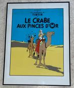 De krab met de gouden klauwen Kuifje zeefdruk, Deurposter of groter, Ophalen of Verzenden, Canvas of Doek, Overige onderwerpen