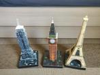 3 3D puzzels: Big ben, Eifeltoren, Empire State Building, Ophalen