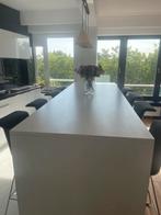 8  hoge  barkrukken keukenstoelen, Huis en Inrichting, Ophalen, Zo goed als nieuw, Wit