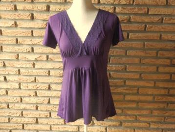 (163)- blouse femme t.38 bordeaux beschikbaar voor biedingen