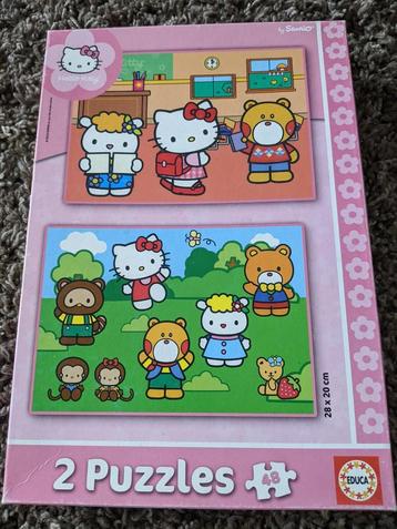 Puzzel van Hello Kitty, Enlèvement ou Envoi, 10 à 50 pièces, Utilisé, 4 à 6 ans