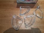 4 glazen schaaltjes voor hapjes, Huis en Inrichting, Ophalen of Verzenden, Zo goed als nieuw, Glas, Schaal of Schalen
