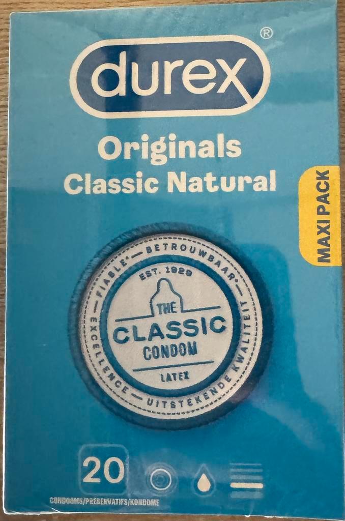 Durex Originals Classic Natural 20 stuks, Handtassen en Accessoires, Uiterlijk | Gezichtsverzorging, Nieuw, Ophalen of Verzenden