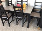 IKEA eettafel met 6 stoelen – GRATIS op te halen!, Huis en Inrichting, Tafels | Eettafels, Ophalen, Gebruikt, 100 tot 150 cm, -