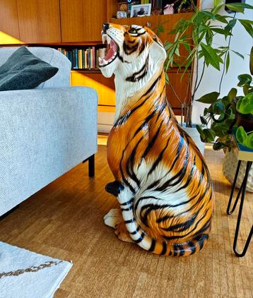 Vintage keramische tijger XXL beschikbaar voor biedingen