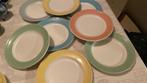8 platte borden en 12 dessertborden, 5 stuks met bloemen, Ophalen, Gebruikt, Bord(en)
