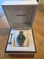 MONTBLANC 1858 ICED SEA AUTOMATISCH DATUMHORLOGE, Handtassen en Accessoires, Horloges | Heren, Overige merken, Staal, Staal, Verzenden