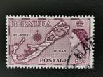 Bermuda 1953 - landkaart, Ophalen of Verzenden, Gestempeld, Midden-Amerika