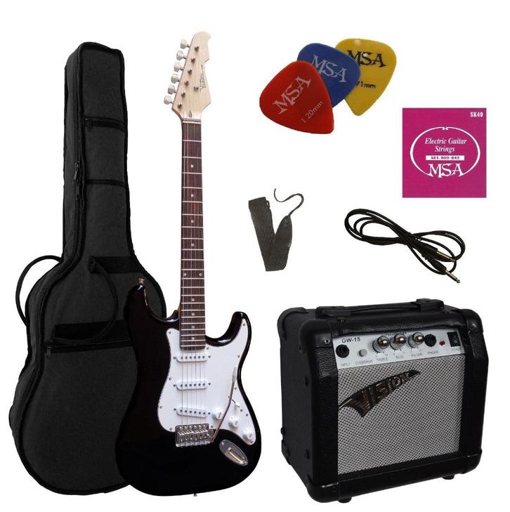 Nieuwe elektrische gitaar +starterset +versterker, Muziek en Instrumenten, Snaarinstrumenten | Gitaren | Elektrisch, Nieuw, Solid body