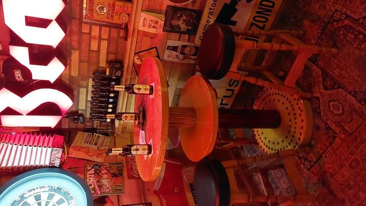 stevige houten statafels, Huis en Inrichting, Tafels | Statafels, Zo goed als nieuw, Ophalen