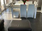 Tafel met 8 stoelen, 150 tot 200 cm, 150 tot 200 cm, Design, Gebruikt