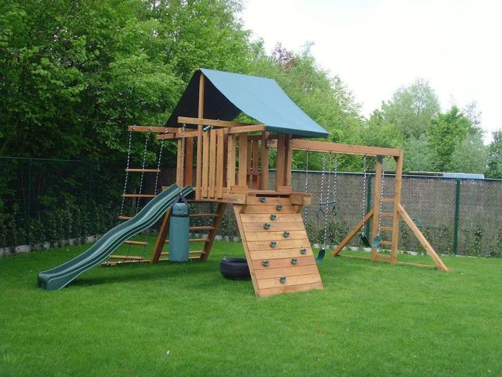 speeltoestel buiten, Kinderen en Baby's, Speelgoed | Buiten | Speeltoestellen, Gebruikt, Glijbaan, Klimnet, Klimtouw, Klimwand