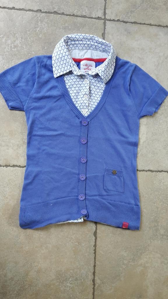 Merk JBC: hartjes gilet & bloes mt 170, Kinderen en Baby's, Kinderkleding | Maat 170, Gebruikt, Meisje, Trui of Vest, Ophalen of Verzenden